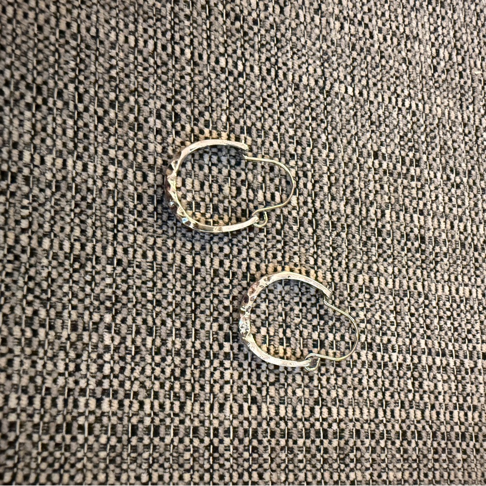 House of Luxe Silver Horseshoe Hoop Earrings – Hammered, Modern Everyday (NEW)